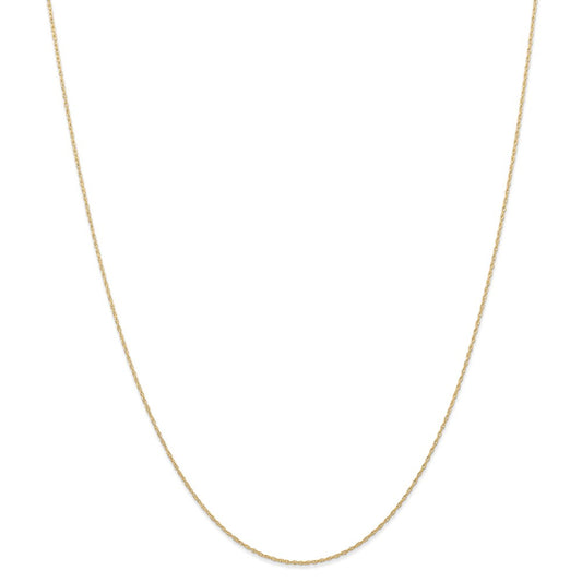 Million Charms 14k Yellow Gold, Necklace Chain, .6 mm Carded Cable Rope Chain, Chain Length: 16 inches