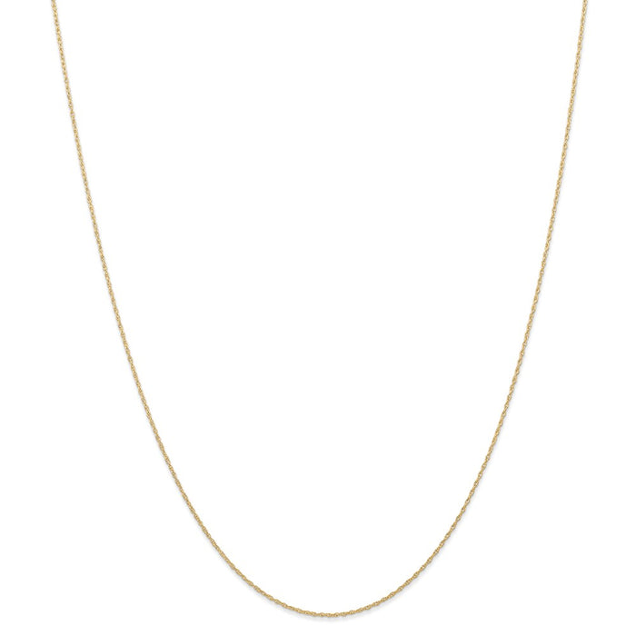 Million Charms 14k Yellow Gold, Necklace Chain, .6 mm Carded Cable Rope Chain, Chain Length: 16 inches