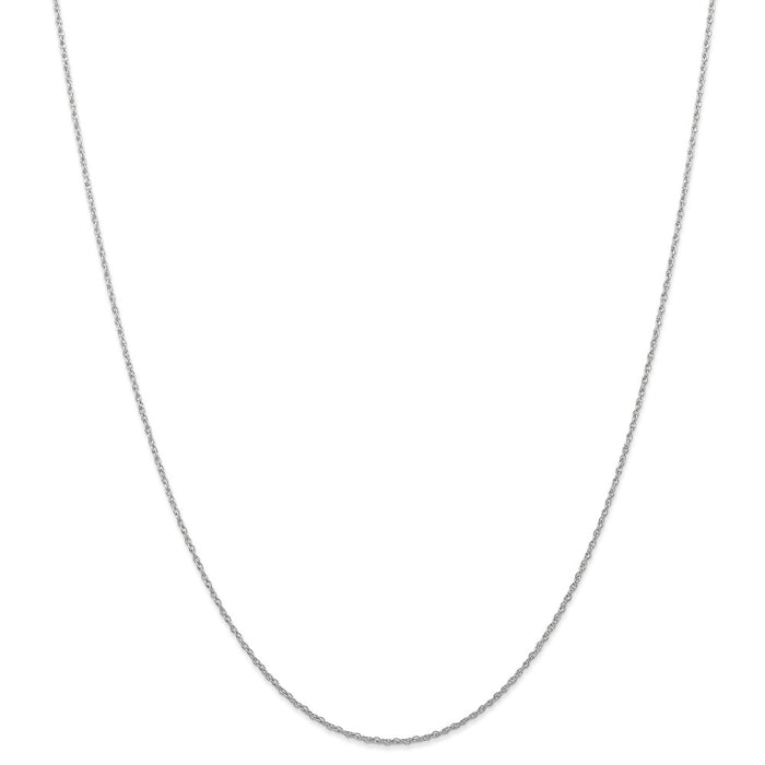 Million Charms 14k White Gold, Necklace Chain, .7 mm Carded Cable Rope Chain, Chain Length: 16 inches