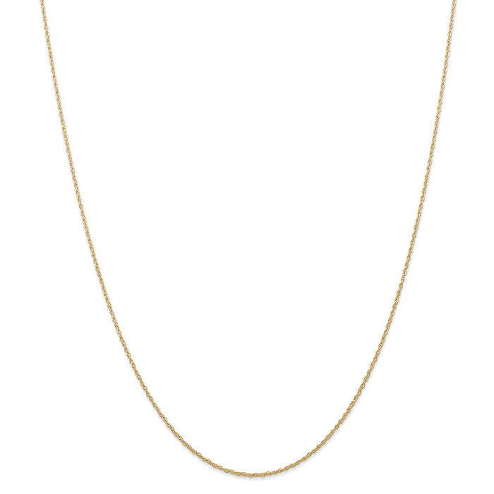 Million Charms 14k Yellow Gold, Necklace Chain, .7 mm Carded Cable Rope Chain, Chain Length: 16 inches