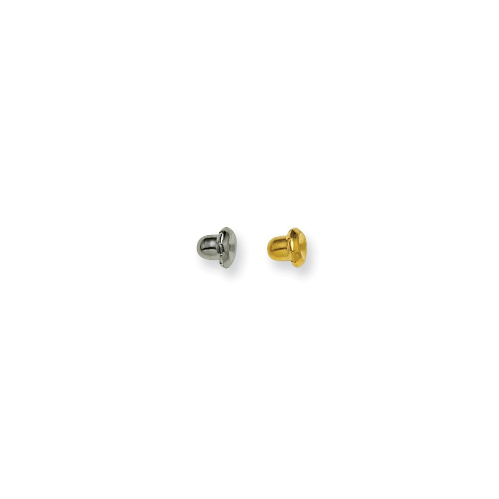 Inverness 6 pair (3Gold-plated, 3 316-Stainless Steel) Clutches, 11mm x 9.5mm