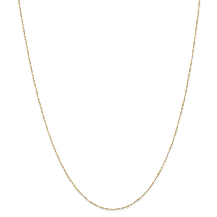 Million Charms 14k Yellow Gold, Necklace Chain, .5 mm Carded Curb Chain, Chain Length: 16 inches