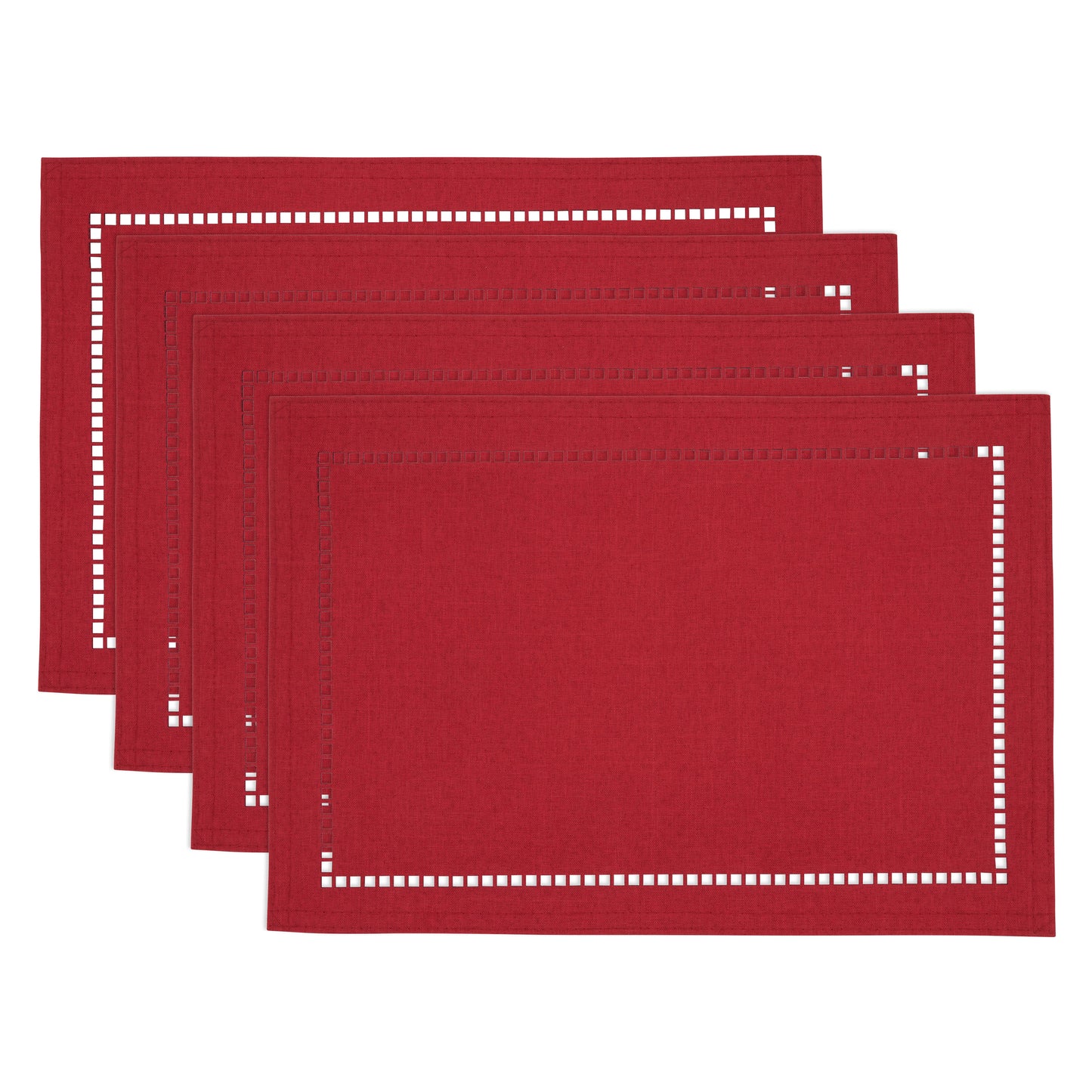 Laser-Cut Hemstitch Placemat,  13" x 19", (Set of 4)
