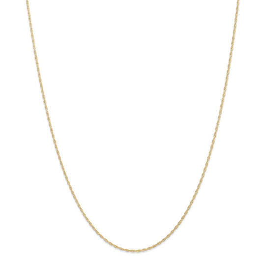 Million Charms 14k Yellow Gold, Necklace Chain, 1.15mm Carded Cable Rope Chain, Chain Length: 16 inches