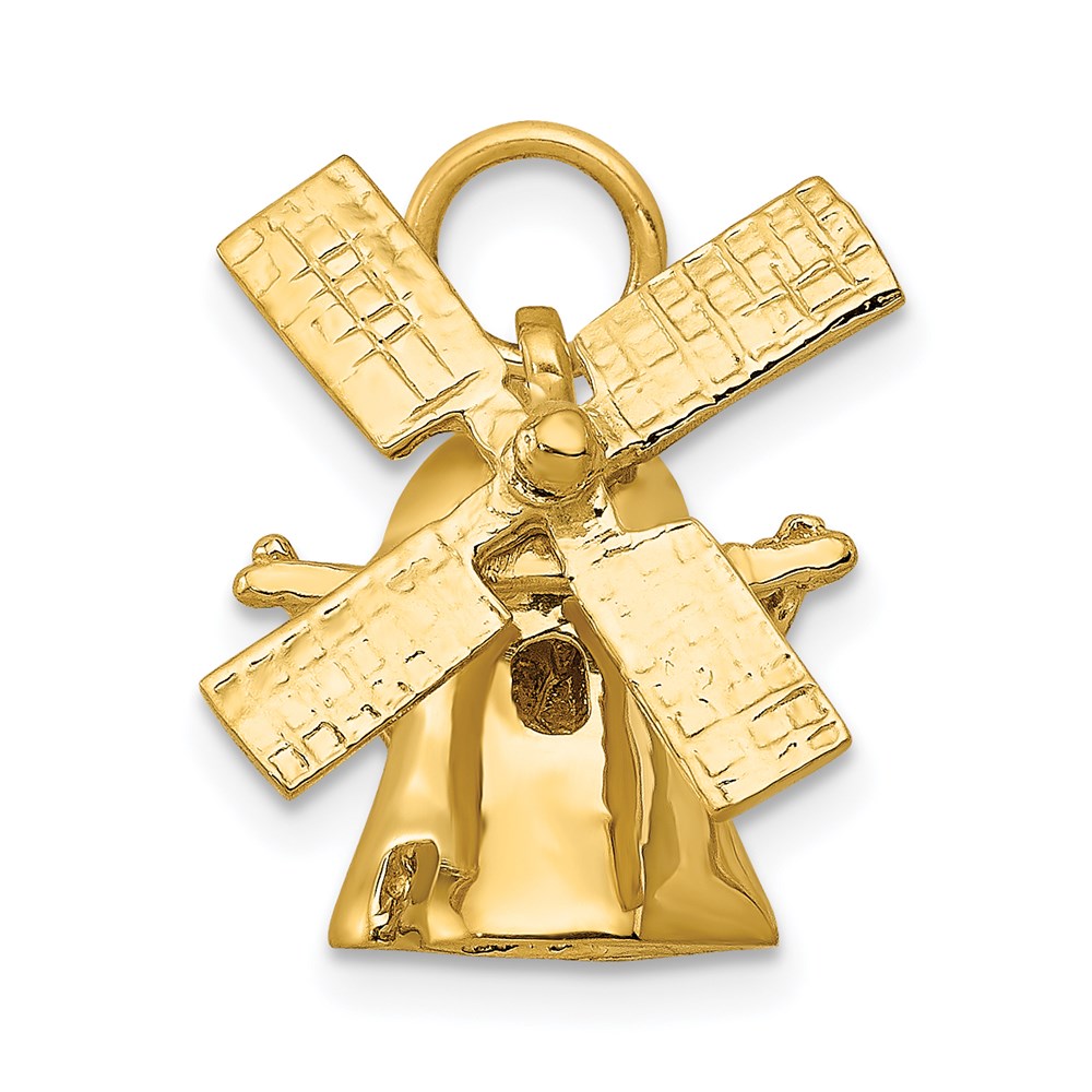 Million Charms 14K Yellow Gold Themed Wind Mill Charm