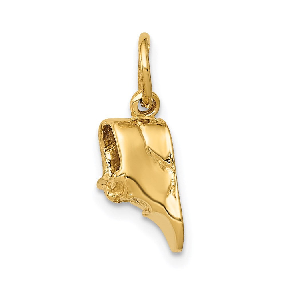 Million Charms 14K Yellow Gold Themed Single Baby Shoe Charm