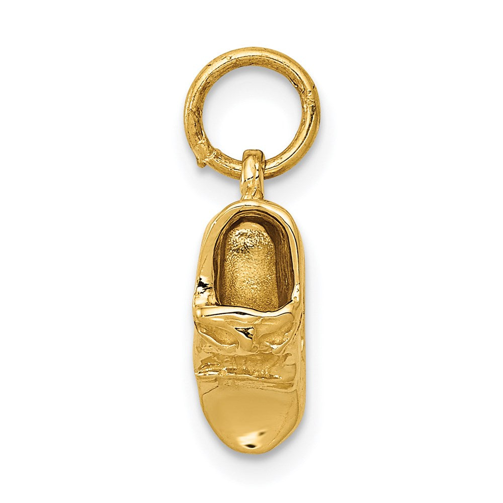 Million Charms 14K Yellow Gold Themed Single Baby Shoe Charm