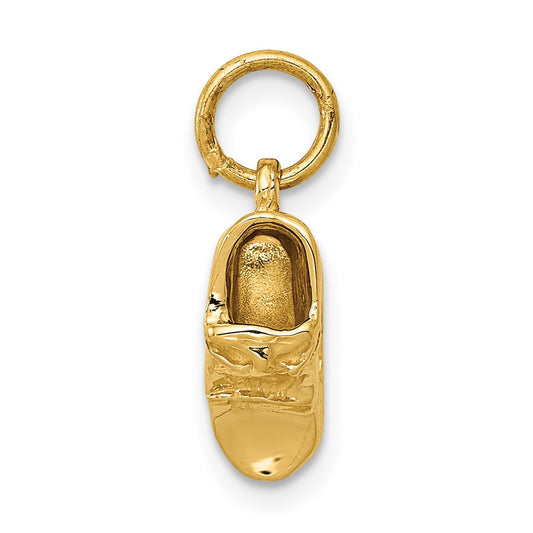 Million Charms 14K Yellow Gold Themed Single Baby Shoe Charm