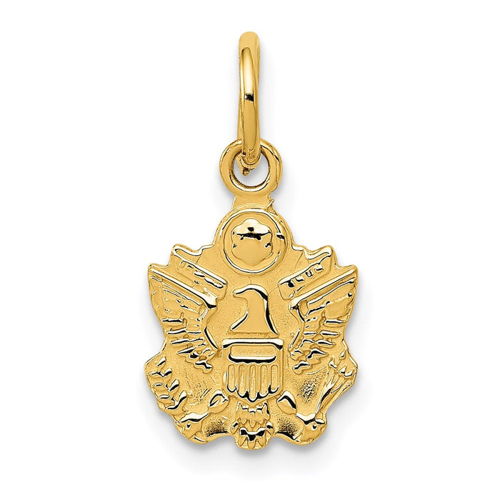Million Charms 14K Yellow Gold Themed U. S. Army Insignia Charm