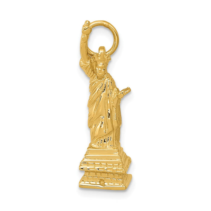 Million Charms 14K Yellow Gold Themed Statue Of Liberty Charm