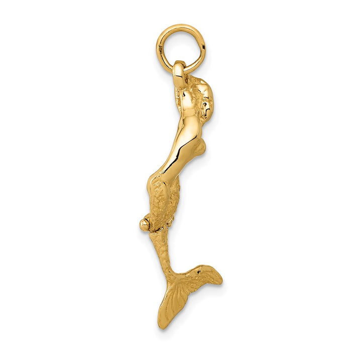 Million Charms 14K Yellow Gold Themed Mermaid Charm