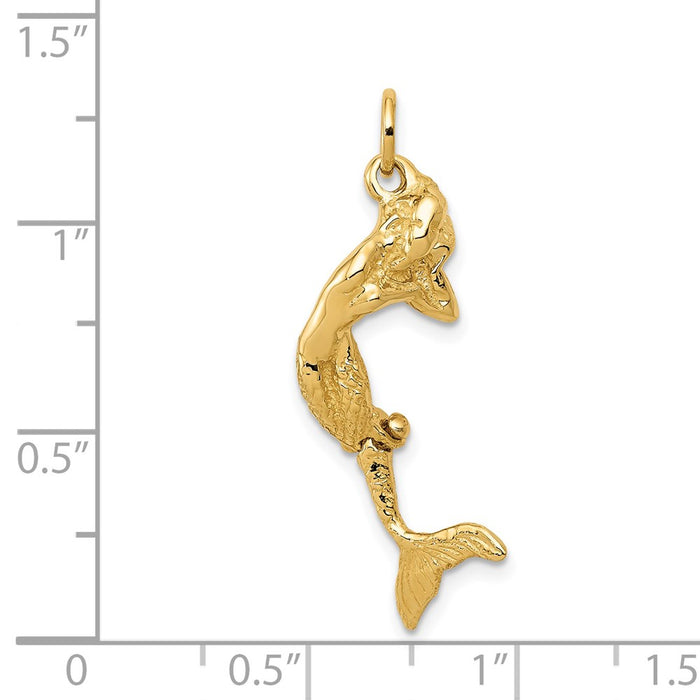 Million Charms 14K Yellow Gold Themed Mermaid Charm