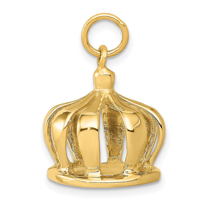 Million Charms 14K Yellow Gold Themed Crown Charm