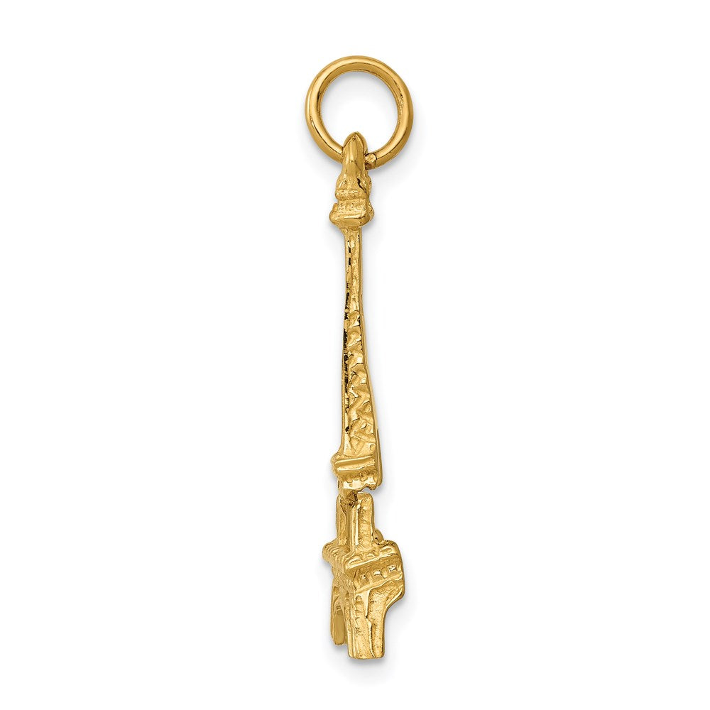 Million Charms 14K Yellow Gold Themed Eiffel Tower Charm