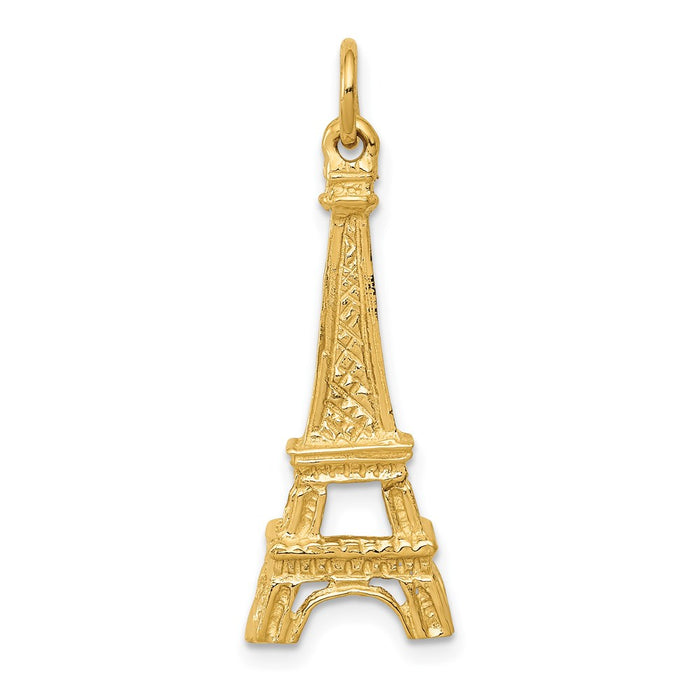 Million Charms 14K Yellow Gold Themed Eiffel Tower Charm