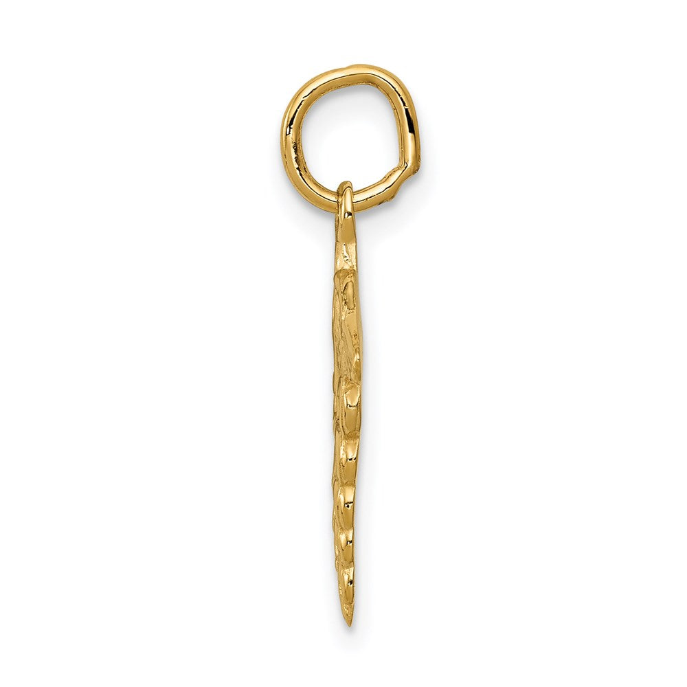 Million Charms 14K Yellow Gold Themed Caduceus Charm