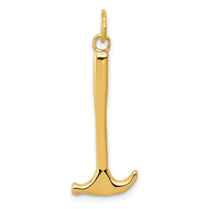 Million Charms 14K Yellow Gold Themed Hammer Charm