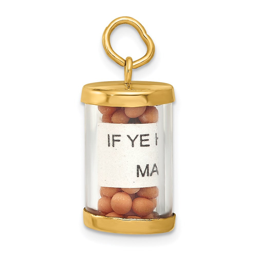 Million Charms 14K Yellow Gold Themed Mustard Seeds Charm