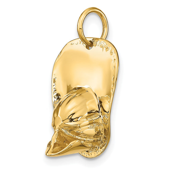 Million Charms 14K Yellow Gold Themed 3-D Large Fireman'S Hat Charm