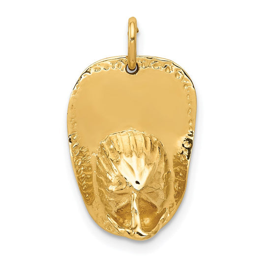 Million Charms 14K Yellow Gold Themed 3-D Large Fireman'S Hat Charm