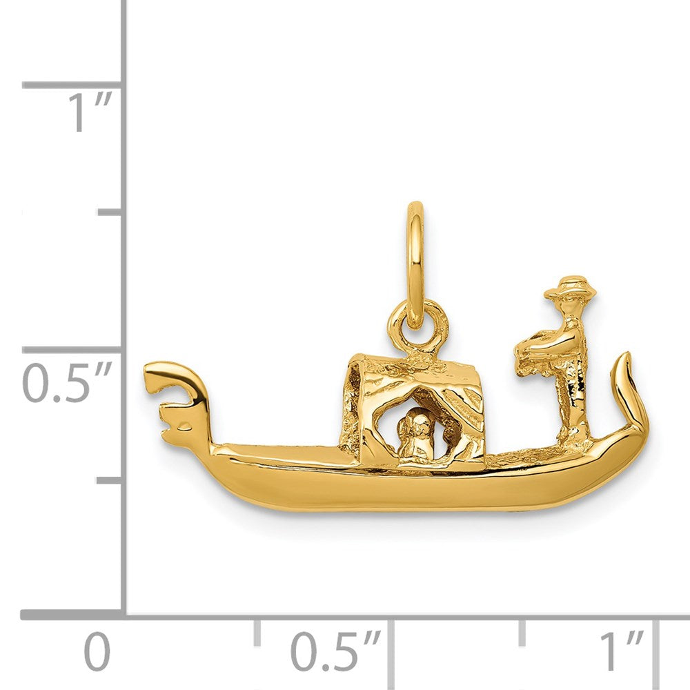 Million Charms 14K Yellow Gold Themed Gondola Charm