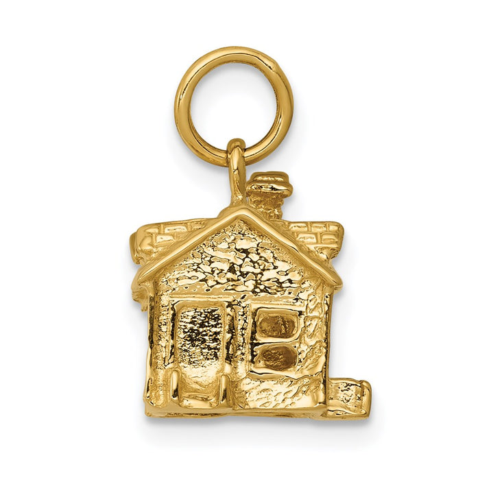 Million Charms 14K Yellow Gold Themed 3-D House Charm