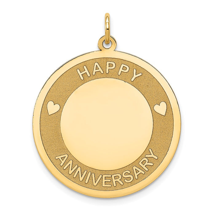 Million Charms 14K Yellow Gold Themed Happy Anniversary Milestone Charm