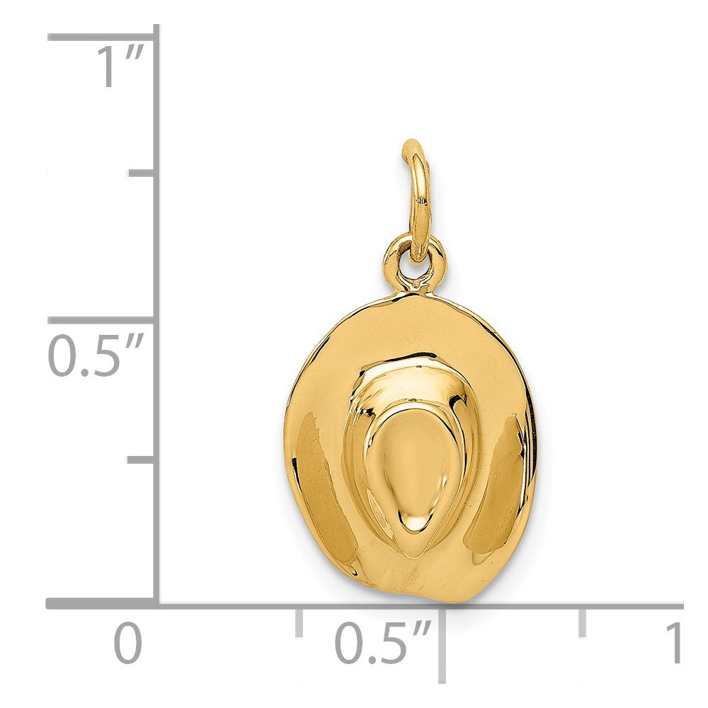 Million Charms 14K Yellow Gold Themed Hat Charm