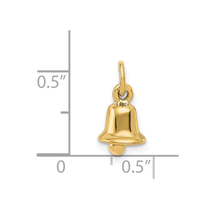 Million Charms 14K Yellow Gold Themed Wedding Bell Charm