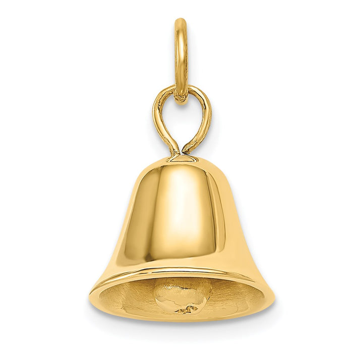 Million Charms 14K Yellow Gold Themed Wedding Bell Charm