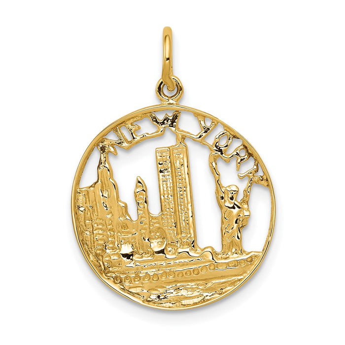 Million Charms 14K Yellow Gold Themed New York Charm