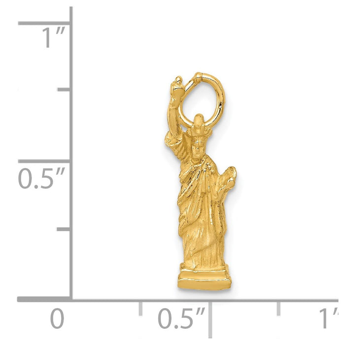 Million Charms 14K Yellow Gold Themed Statue Of Liberty Charm