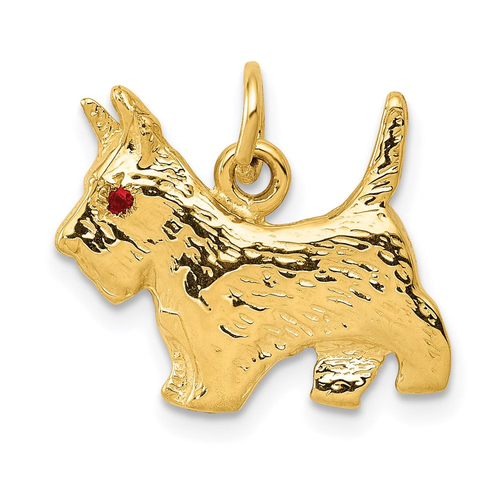 Million Charms 14K Yellow Gold Themed Scottie Dog Charm
