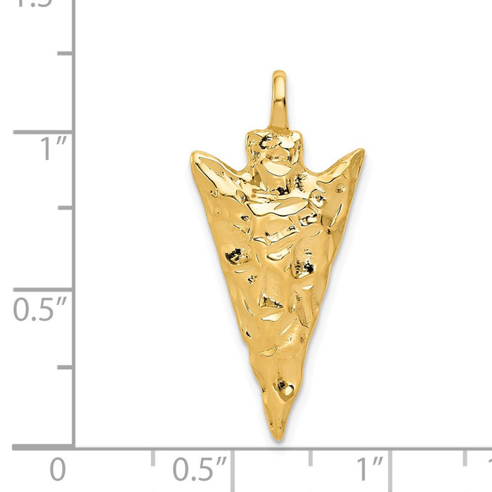 Million Charms 14K Yellow Gold Themed Arrow Head Charm