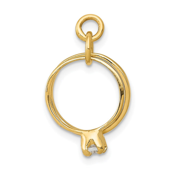 Million Charms 14K Yellow Gold Themed Wedding Rings Charm