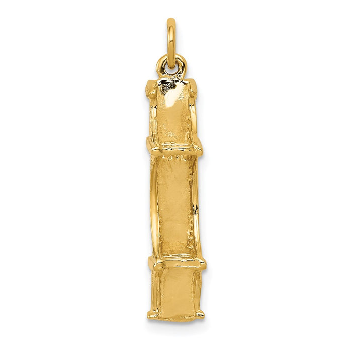 Million Charms 14K Yellow Gold Themed 3-D Golden Gate Bridge Charm