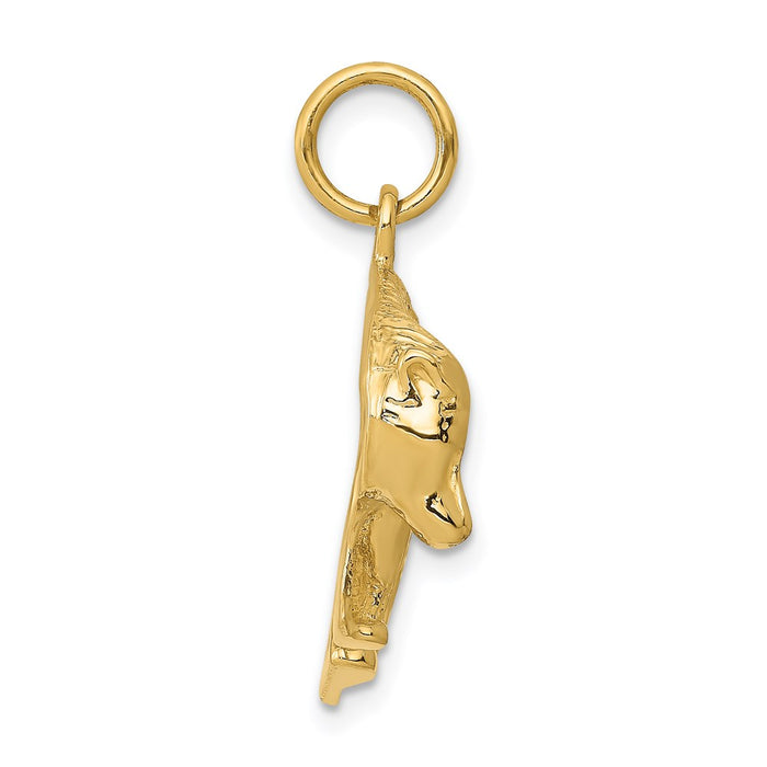 Million Charms 14K Yellow Gold Themed Bear Charm