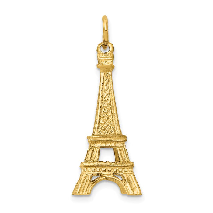 Million Charms 14K Yellow Gold Themed Eiffel Tower Charm