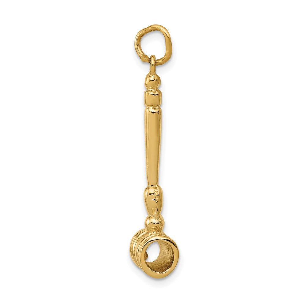 Million Charms 14K Yellow Gold Themed 3-D Gavel Charm