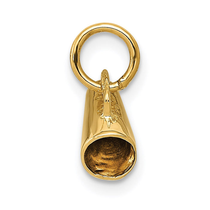 Million Charms 14K Yellow Gold Themed Megaphone Charm
