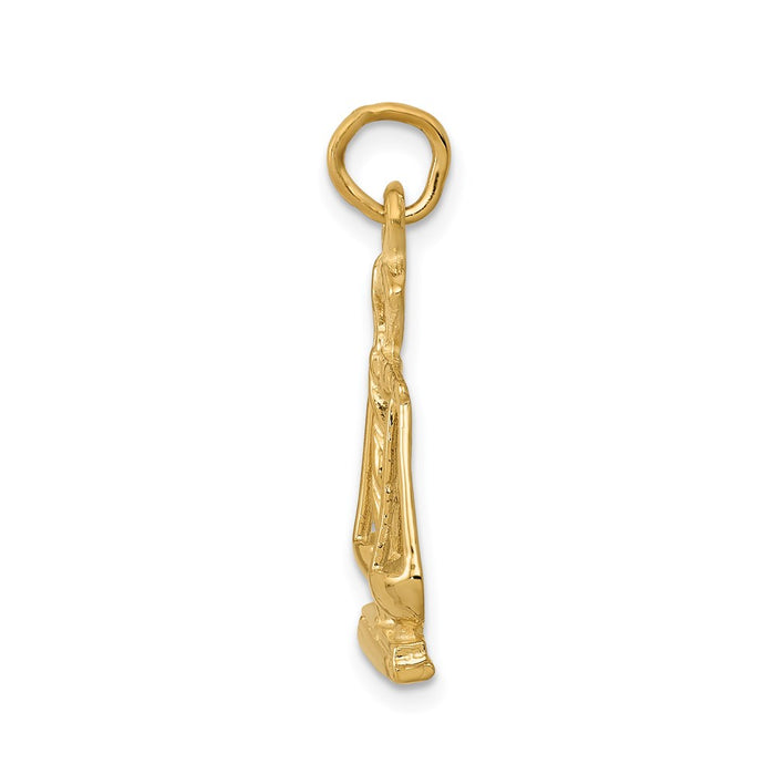 Million Charms 14K Yellow Gold Themed Scales Of Justice Charm