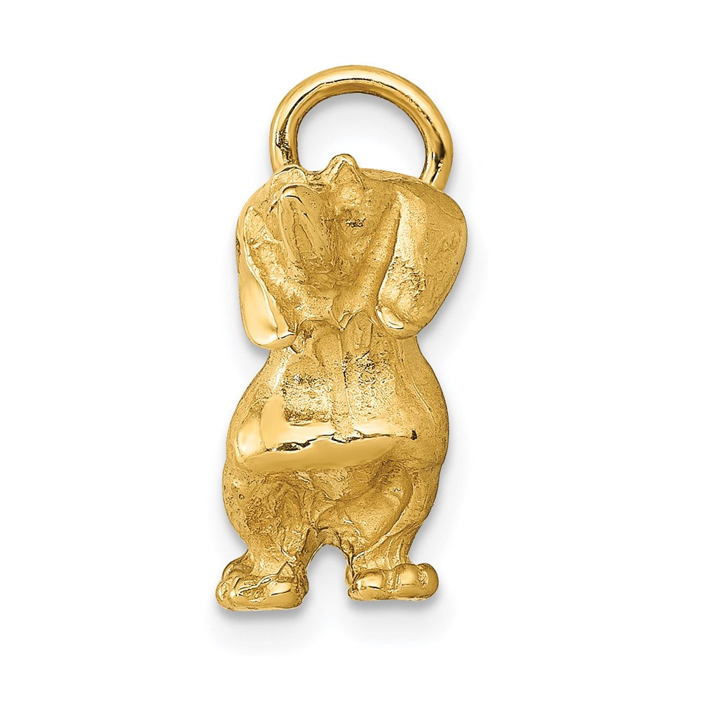 Million Charms 14K Yellow Gold Themed Dachshund Dog Charm