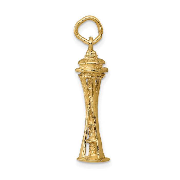 Million Charms 14K Yellow Gold Themed Seattle Tower Charm