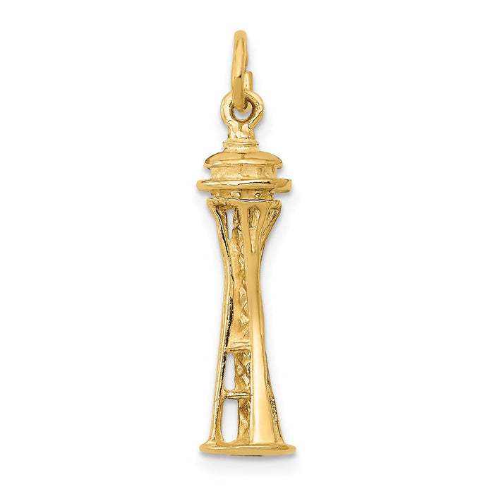 Million Charms 14K Yellow Gold Themed Seattle Tower Charm