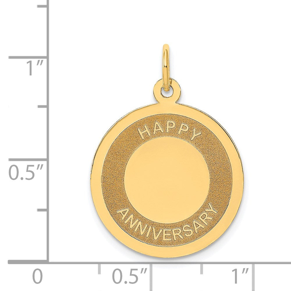 Million Charms 14K Yellow Gold Themed Happy Anniversary Milestone Charm