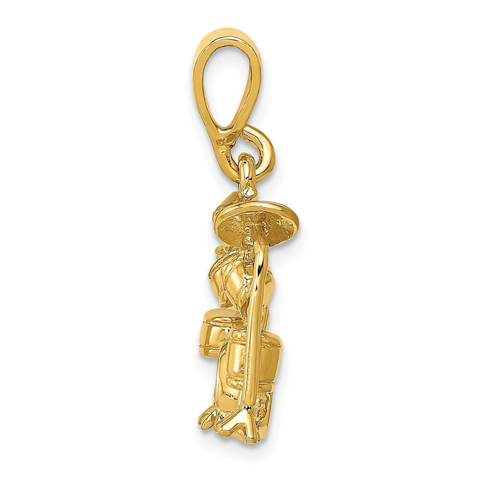 Million Charms 14K Yellow Gold Themed Drum Set Charm