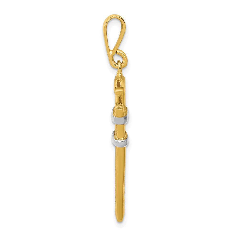 Million Charms 14K & Rhodium-plated 3-D Pipe Wrench Charm