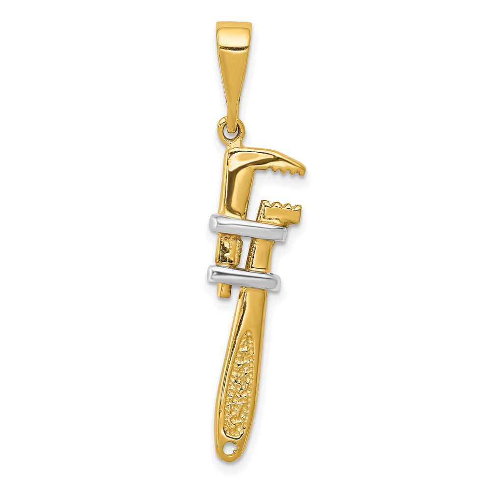 Million Charms 14K & Rhodium-plated 3-D Pipe Wrench Charm