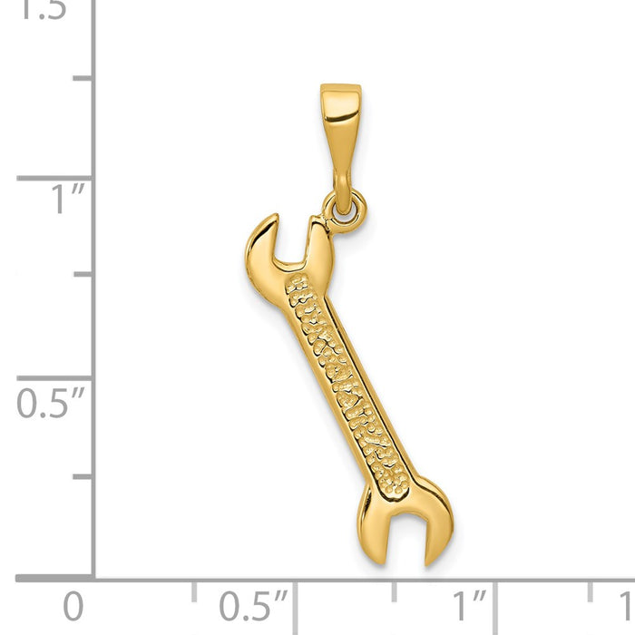 Million Charms 14K Yellow Gold Themed Wrench Charm