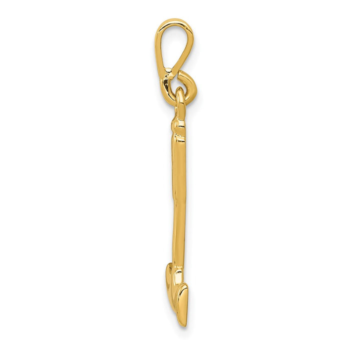 Million Charms 14K Yellow Gold Themed Hammer Charm
